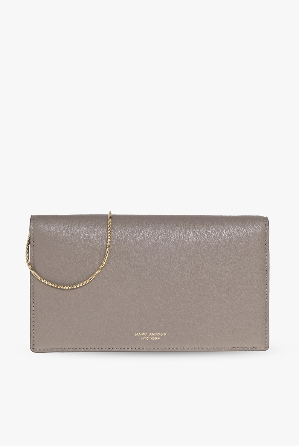 Grey 'The Slim 84 Mini' wallet with shoulder strap Marc Jacobs